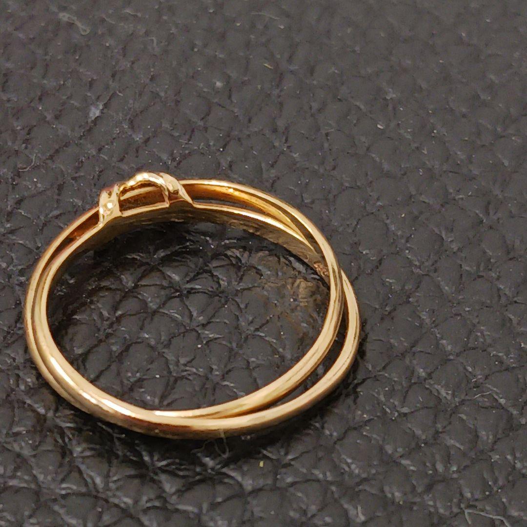 (C012013) K18 YG リング 指輪 4℃ ヨンドシー 約9-10号