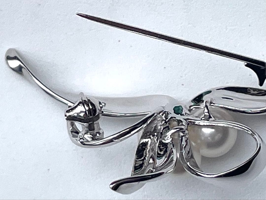 Namii  MIKIMOTO ミキモト アコヤ真珠ブローチ シルバー