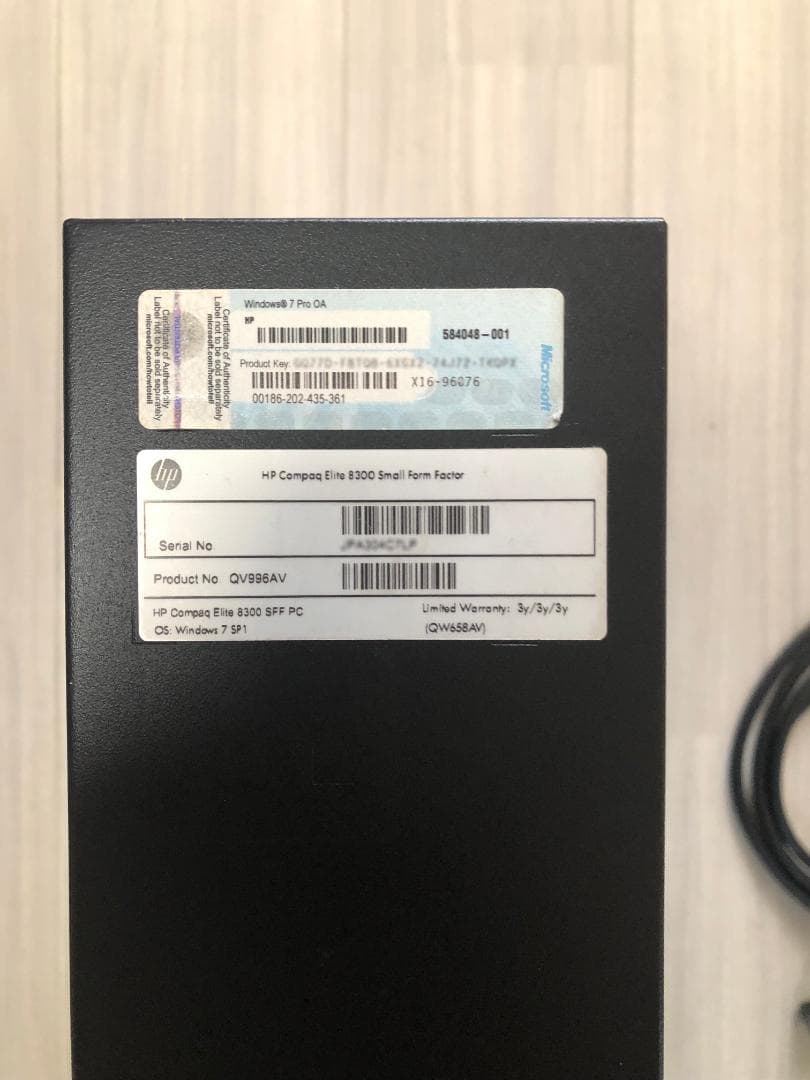 Windowsデスクトップ HP Compaq Elite 8300 SFF Win7 Pro 64bit