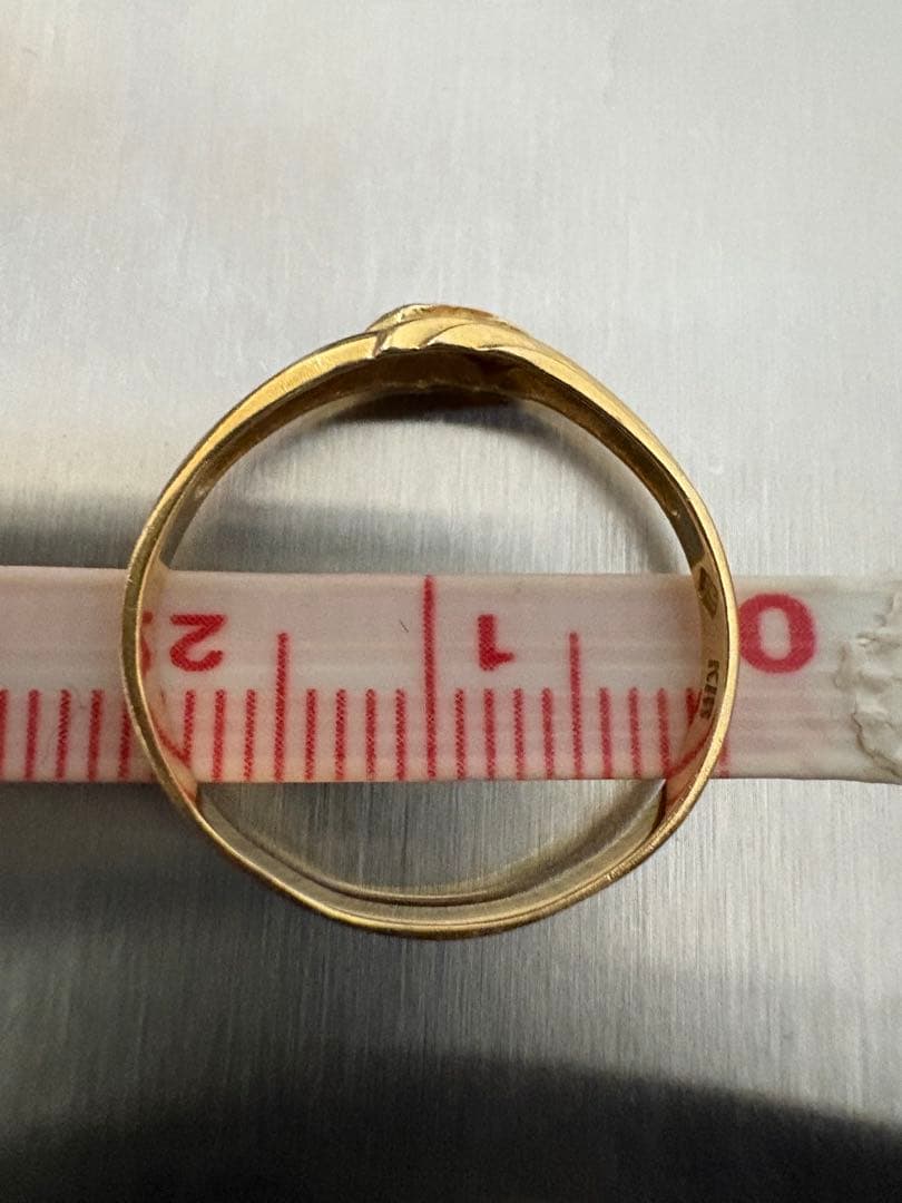 国産.k18 天然ダイヤモンド.指輪.16号.ゴールド.金 .リング