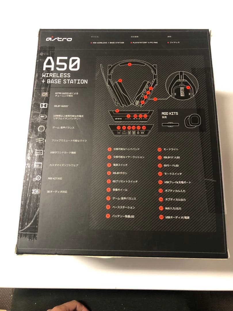 ASTRO A50 ワイヤレスヘッドホン + ベースステーション