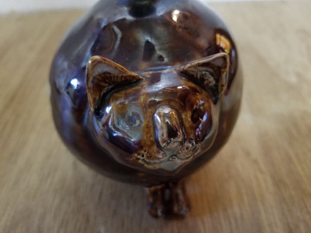 九谷焼　林大輔　猫　一輪挿し　花瓶　作家　陶磁器