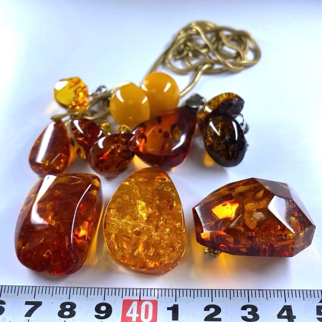 本琥珀　アクセサリー色々66g 東Y7-0317☆2Fタサチ