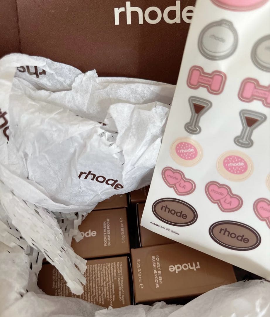 rhode the duos リップpbj＆チークdate cakeシール付き