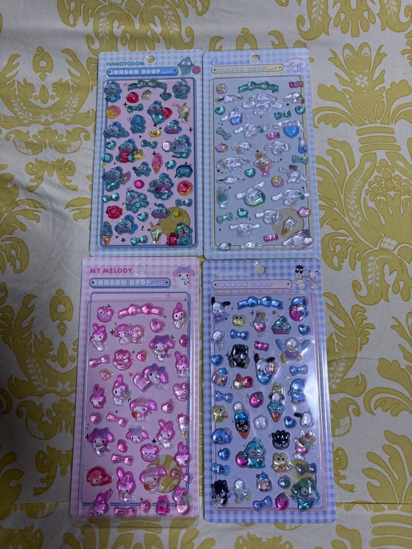 サンリオ ボンボンドロップシール 4種セット ハンギョドン シナモロール