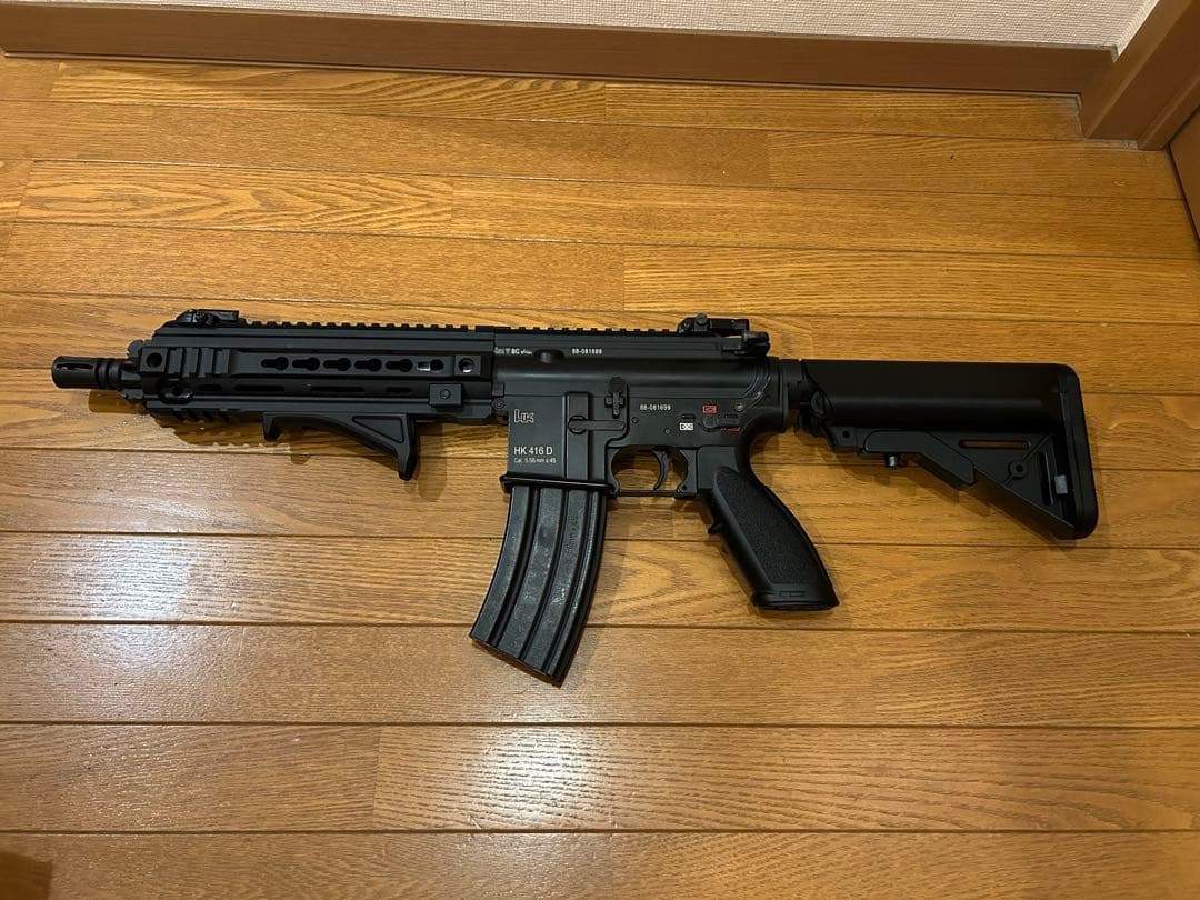 東京マルイ製 電動ガンHK416D ロアレシーバリアルレーザ刻印追加、精密バレル