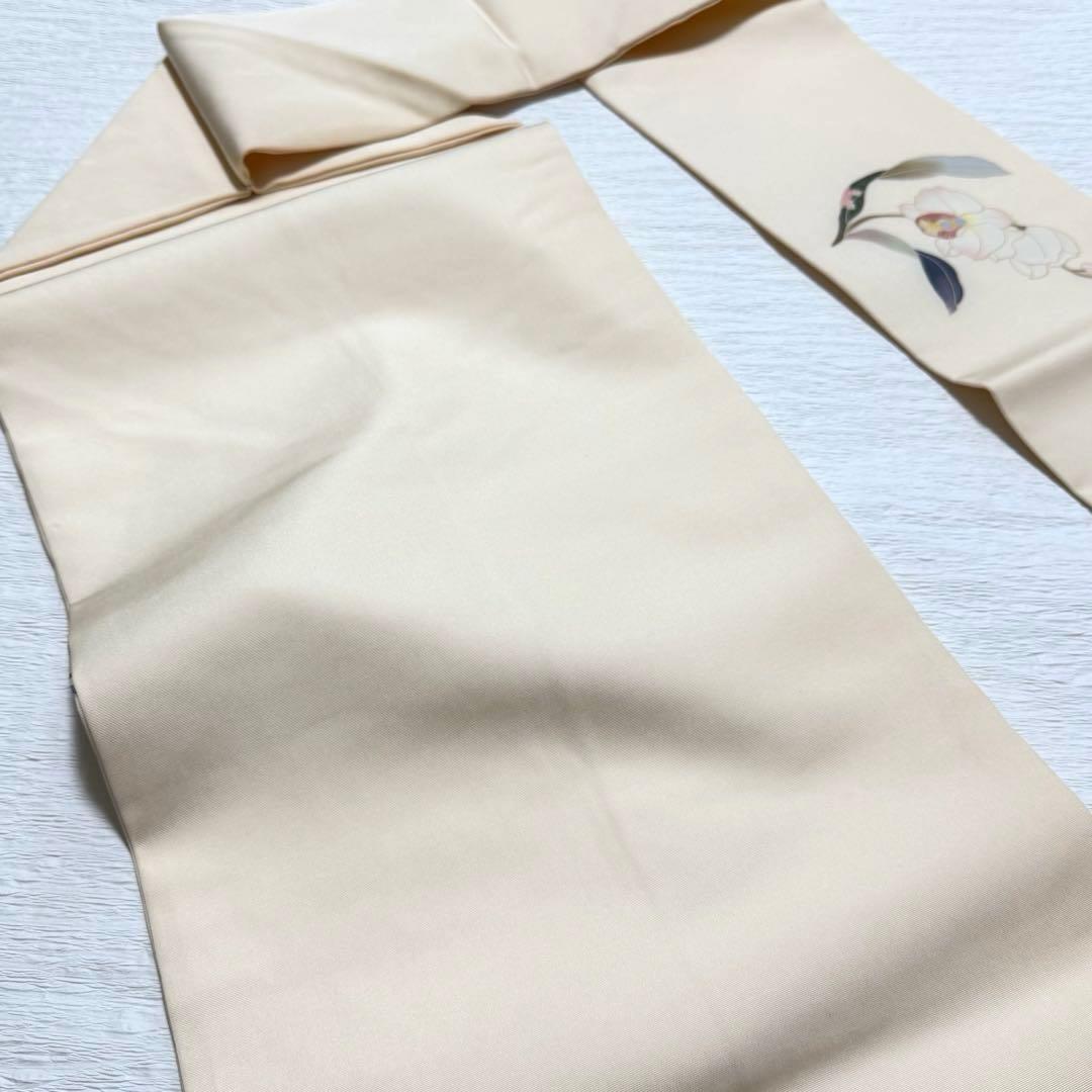 m-60 塩瀬 胡蝶蘭 作家物 正絹 名古屋帯