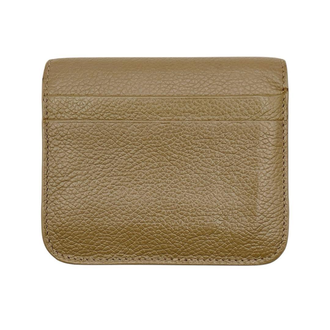 美品✨BALENCIAGA バレンシアガ　エブリデイ　折り財布　ベージュ　シボ革