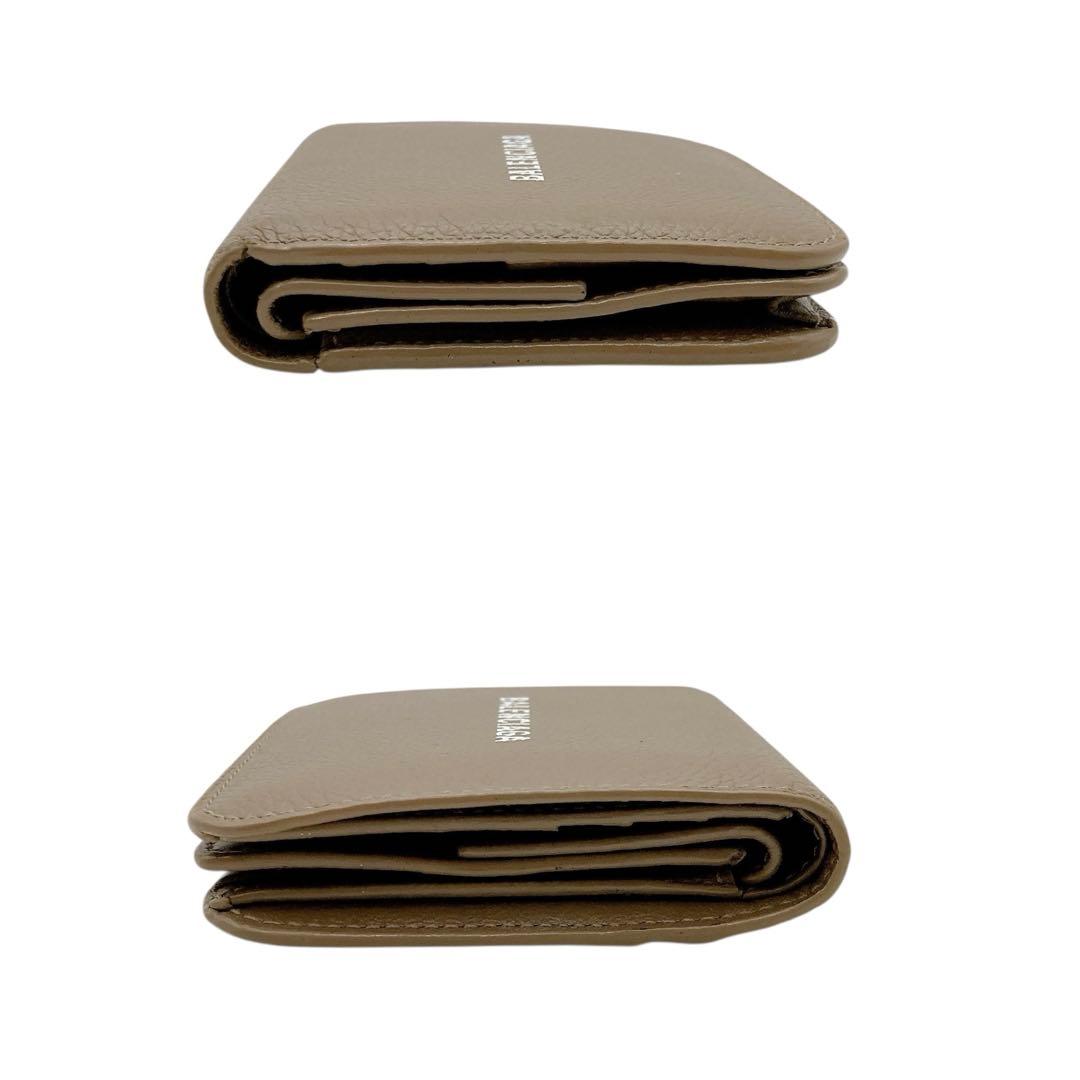 美品✨BALENCIAGA バレンシアガ　エブリデイ　折り財布　ベージュ　シボ革