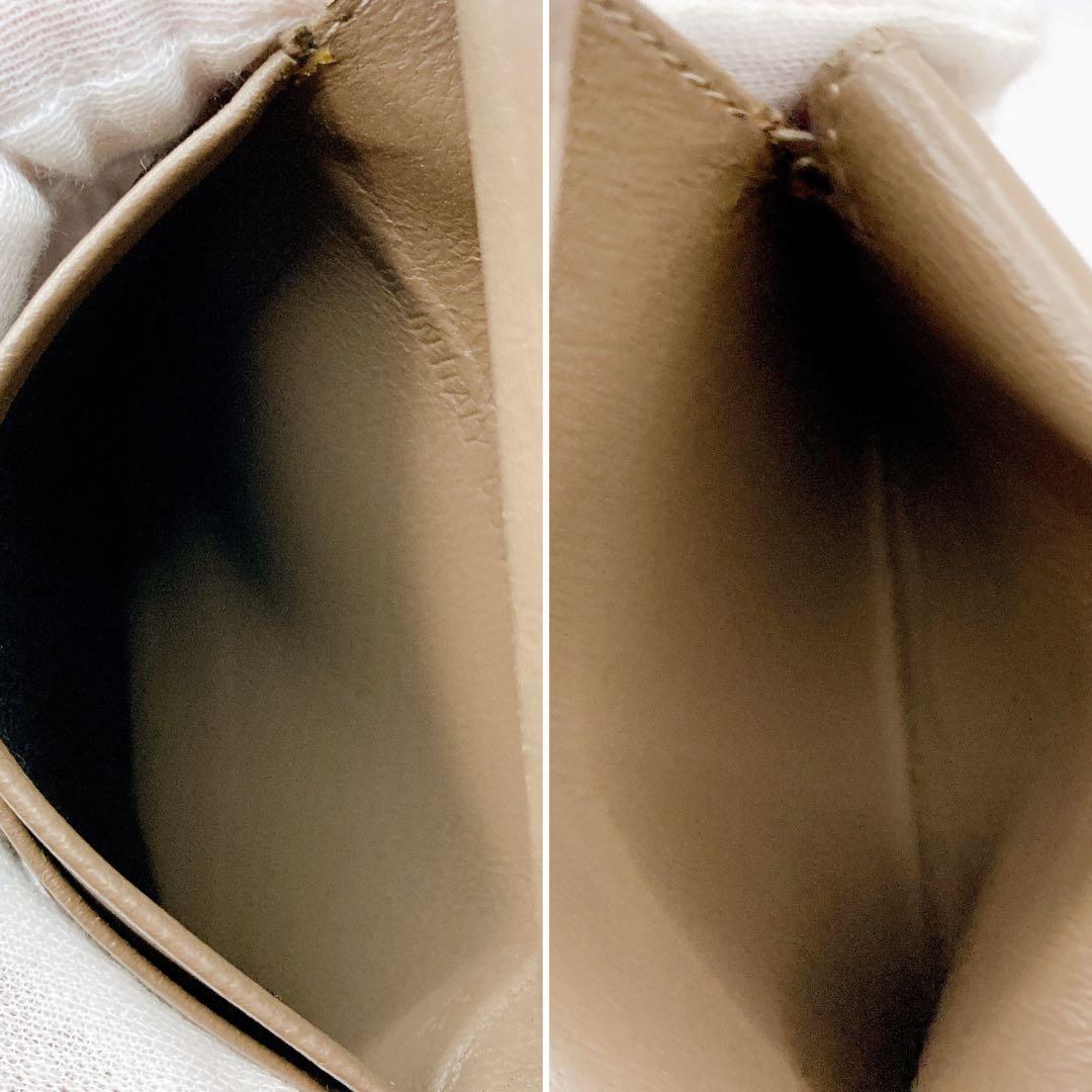 美品✨BALENCIAGA バレンシアガ　エブリデイ　折り財布　ベージュ　シボ革