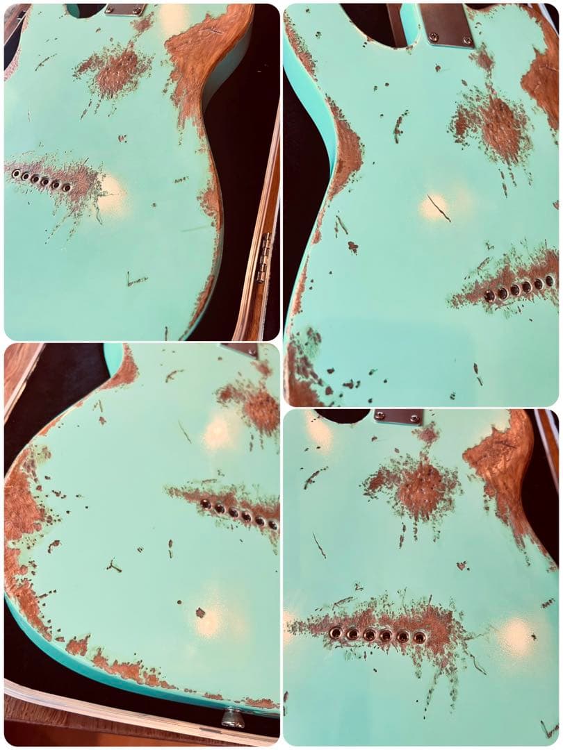 ⭐︎ハードレリックテレキャスタータイプ/P-90×L-500/サーフグリーン⭐︎