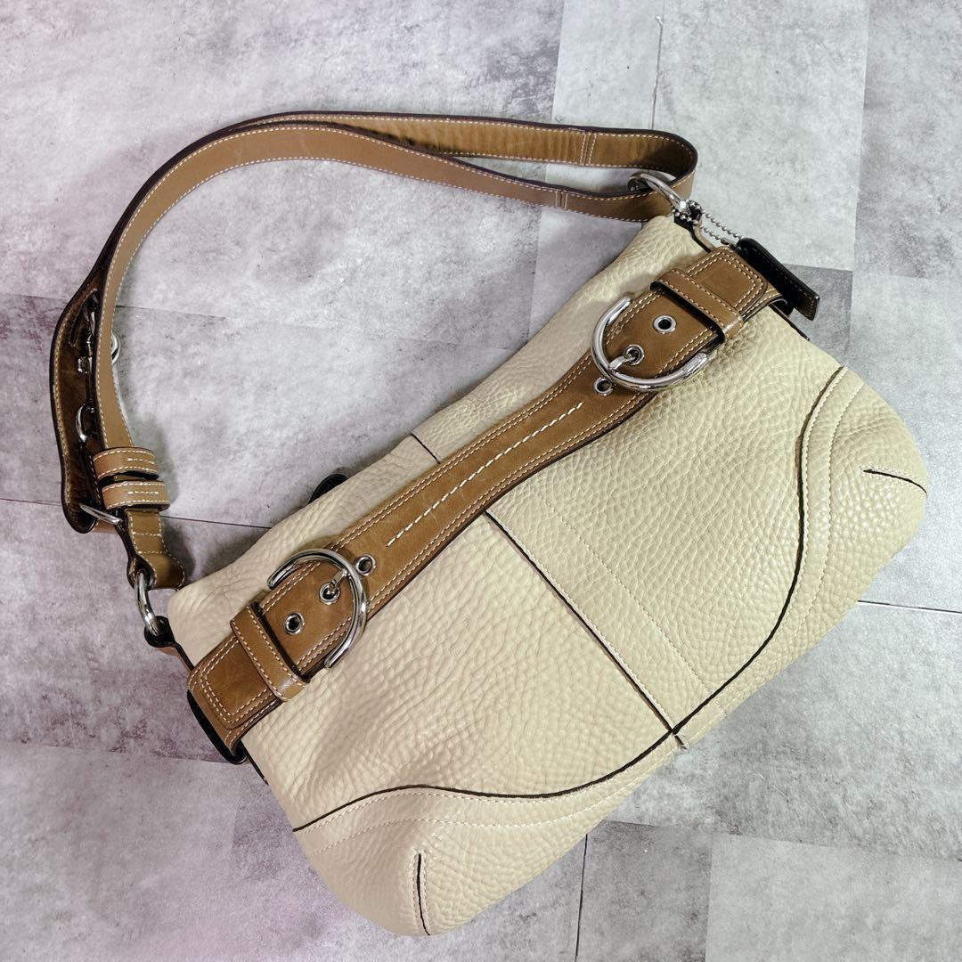 バッグ COACH SOHO ONESHOULDERBAG LEATHER BEGIE