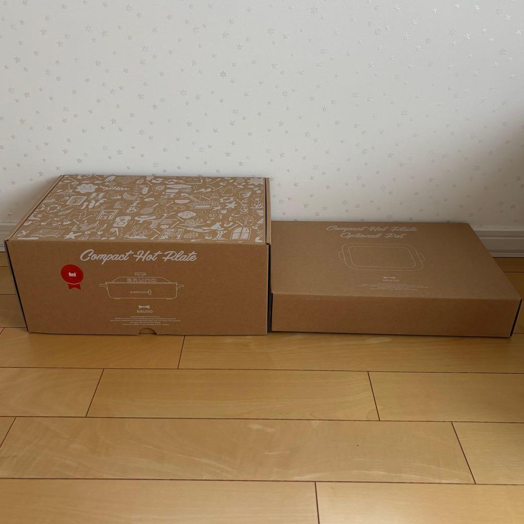 ブルーノホットプレート　レッド　赤　セラミック鍋