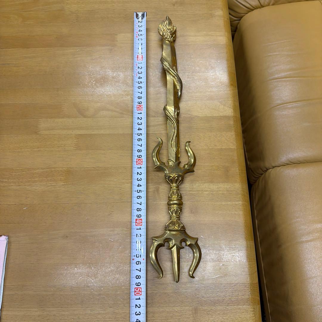 真鍮製倶利伽羅不動尊装飾品