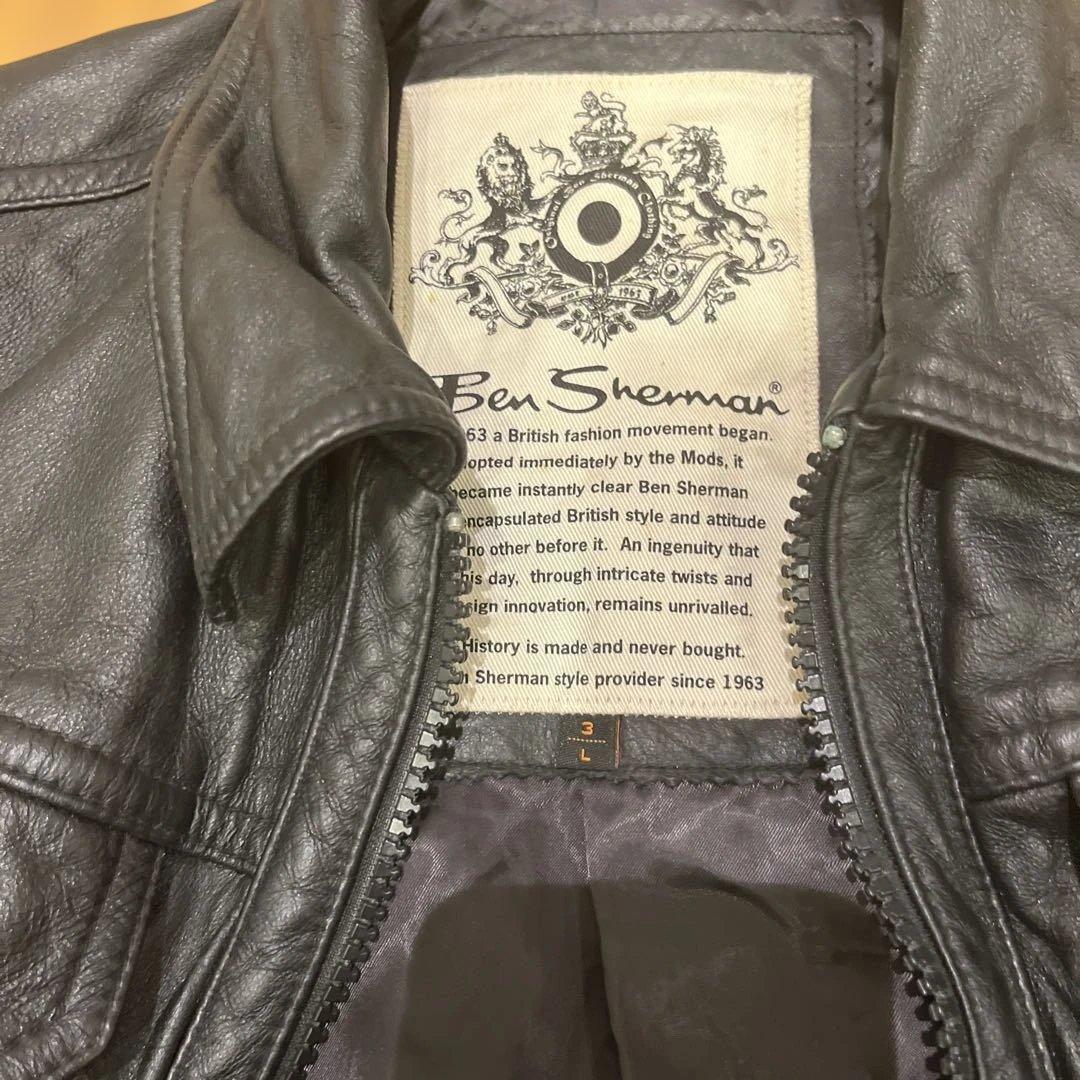 ベンシャーマン　Lサイズ　ライダースジャケット黒