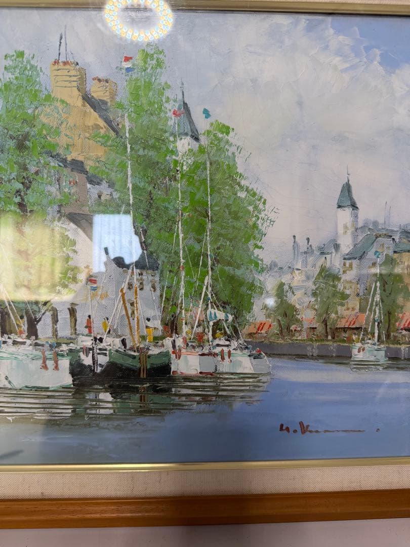 油彩画　ヨーロッパ風景風