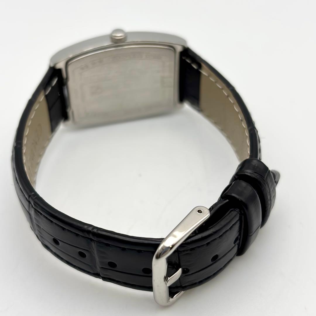 稼働✨Dunhill デイト スクエア シルバー メンズ 腕時計 新品ベルト