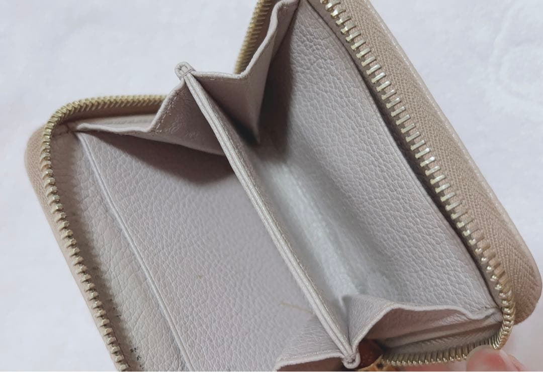 MIUMIU リボンミニウォレット ケース ピンクベージュ 箱有り美品