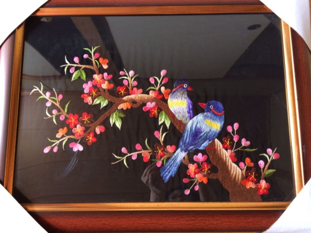 刺繍の絵、半額で