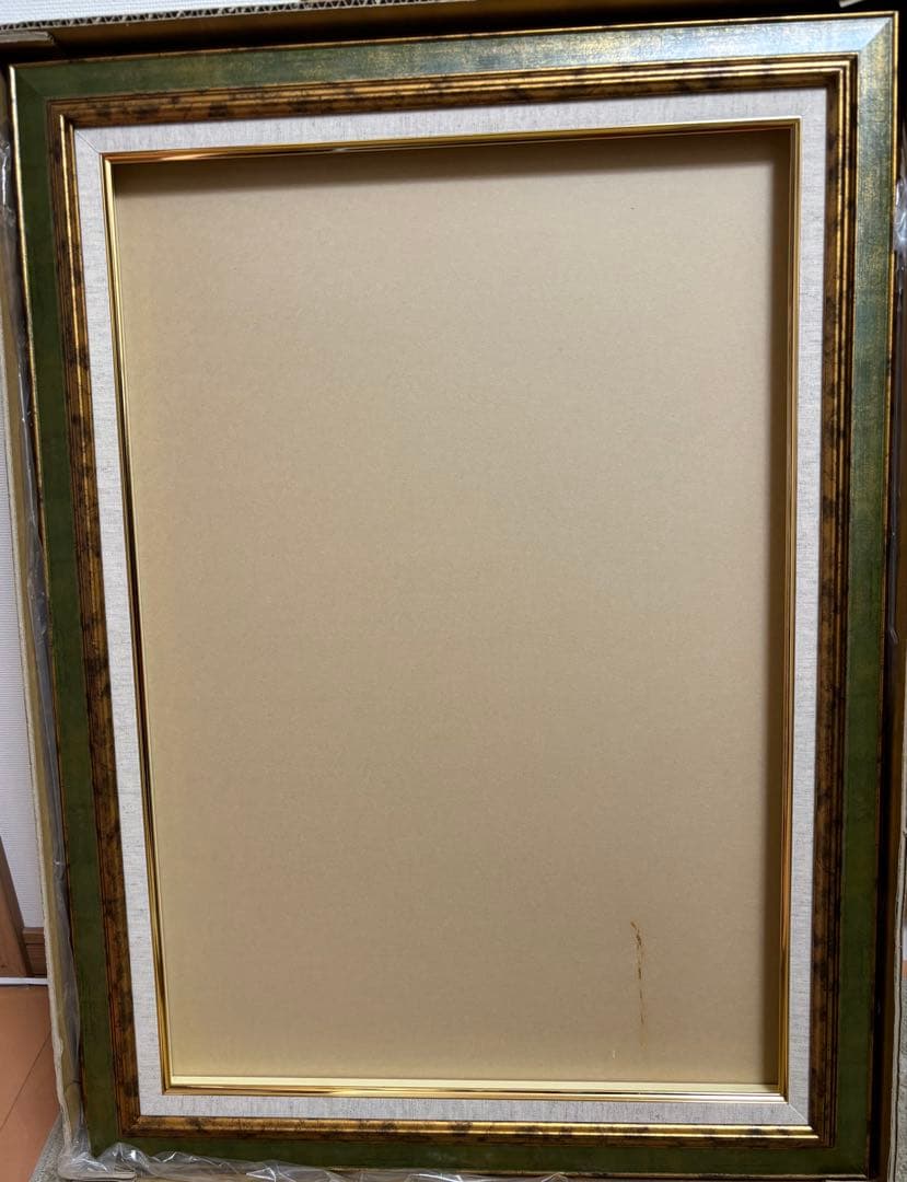 オーダーメイド ゴールドグリーン額縁 666x455mm P8‪✕‬2枚