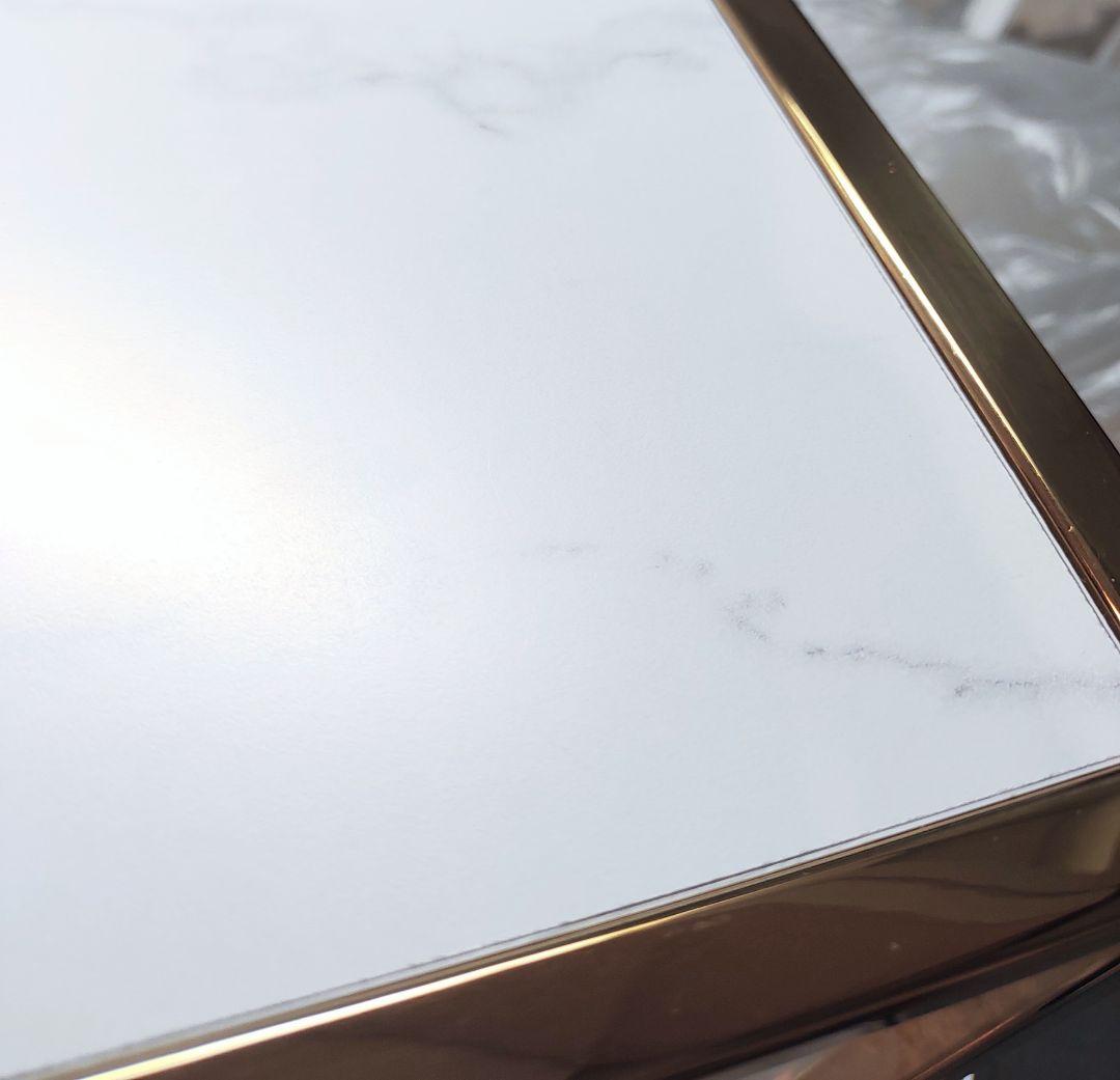 フランフラン レーヌ テーブル 大理石 サイドテーブル ゴールド