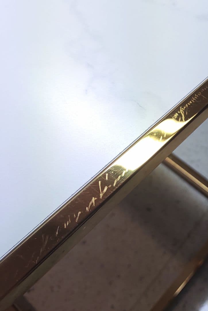 フランフラン レーヌ テーブル 大理石 サイドテーブル ゴールド