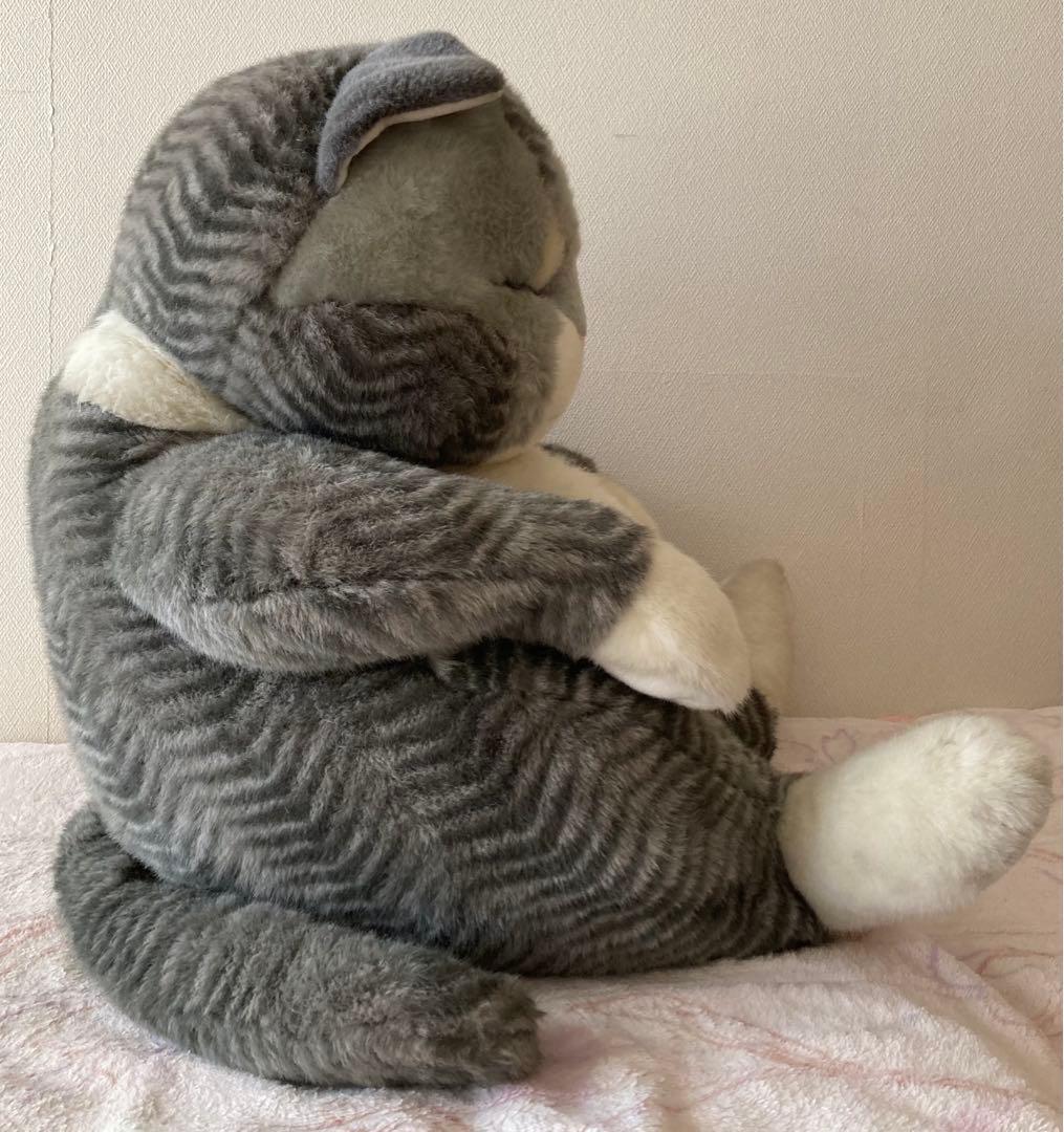 ぬいぐるみ ジョリーマンマ特大 オリエンタルトーイ 眠り猫 グレー