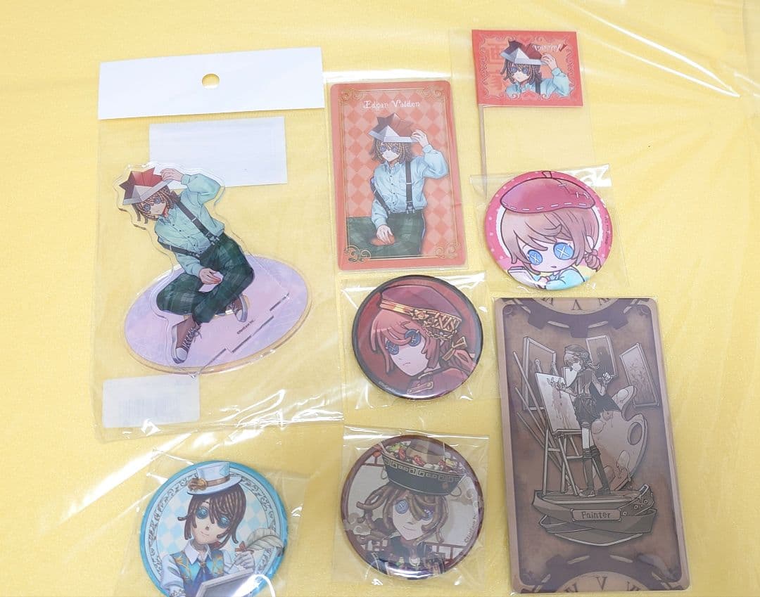 第五人格 画家 タワレコカフェ ビネットアート 缶バッジ アクリルスタンド