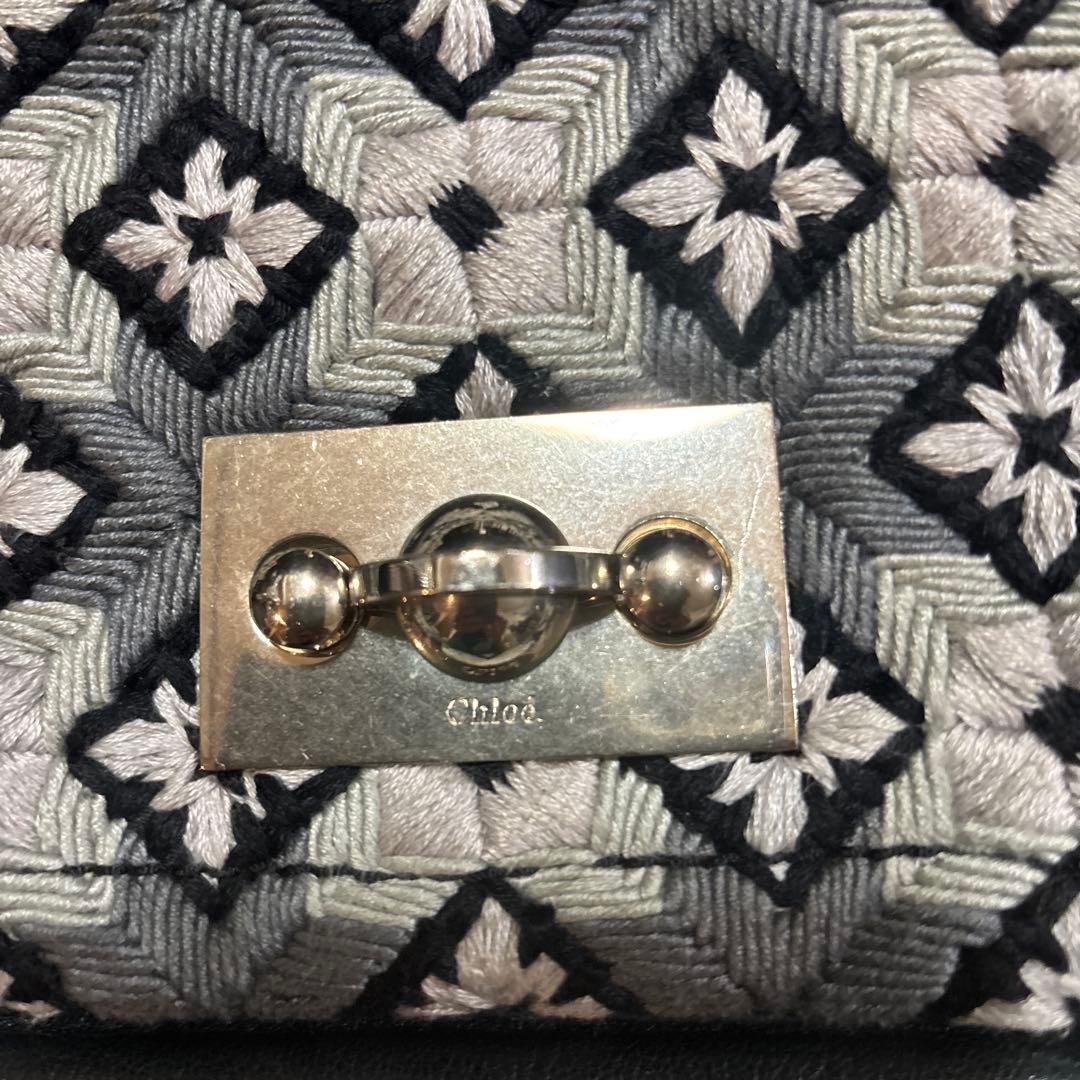 Chloé 刺繍デザイン チェーンハンドバッグ　美品 アンティーク
