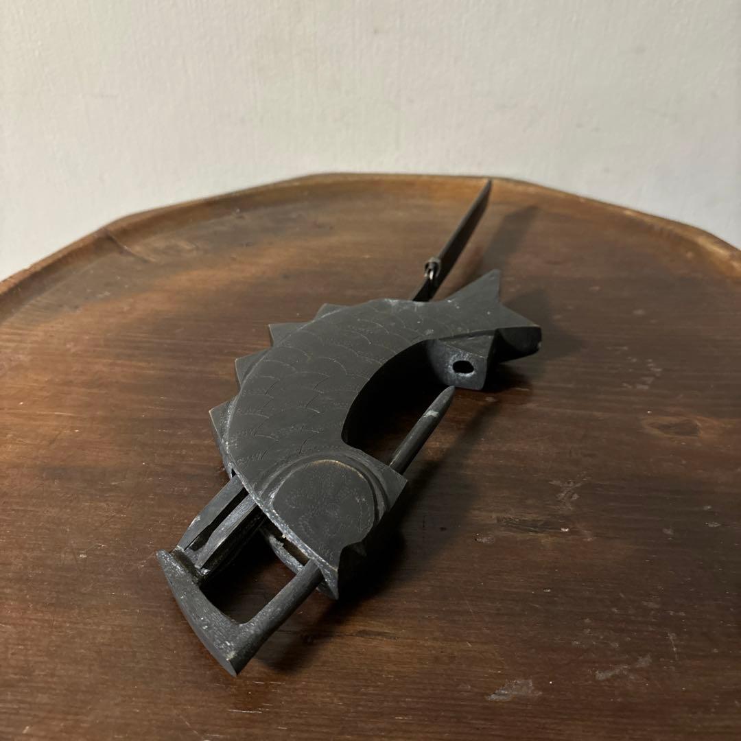 李朝　朝鮮王朝　魚型錠前　鍵　アンティーク　古道具　骨董　古美術　韓国骨董　清朝