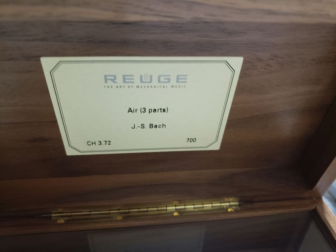 REUGE オルゴール Air 3 piani J.S. Bach