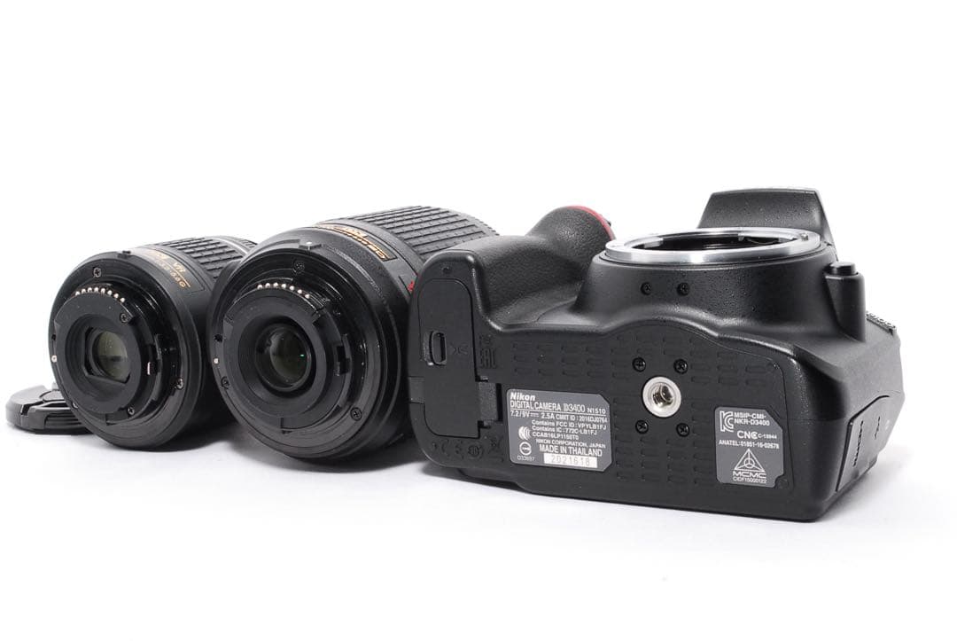 ◆AF-Pレンズ◆Nikon D3400◆Wレンズ◆一眼レフカメラ◆WiFi転送