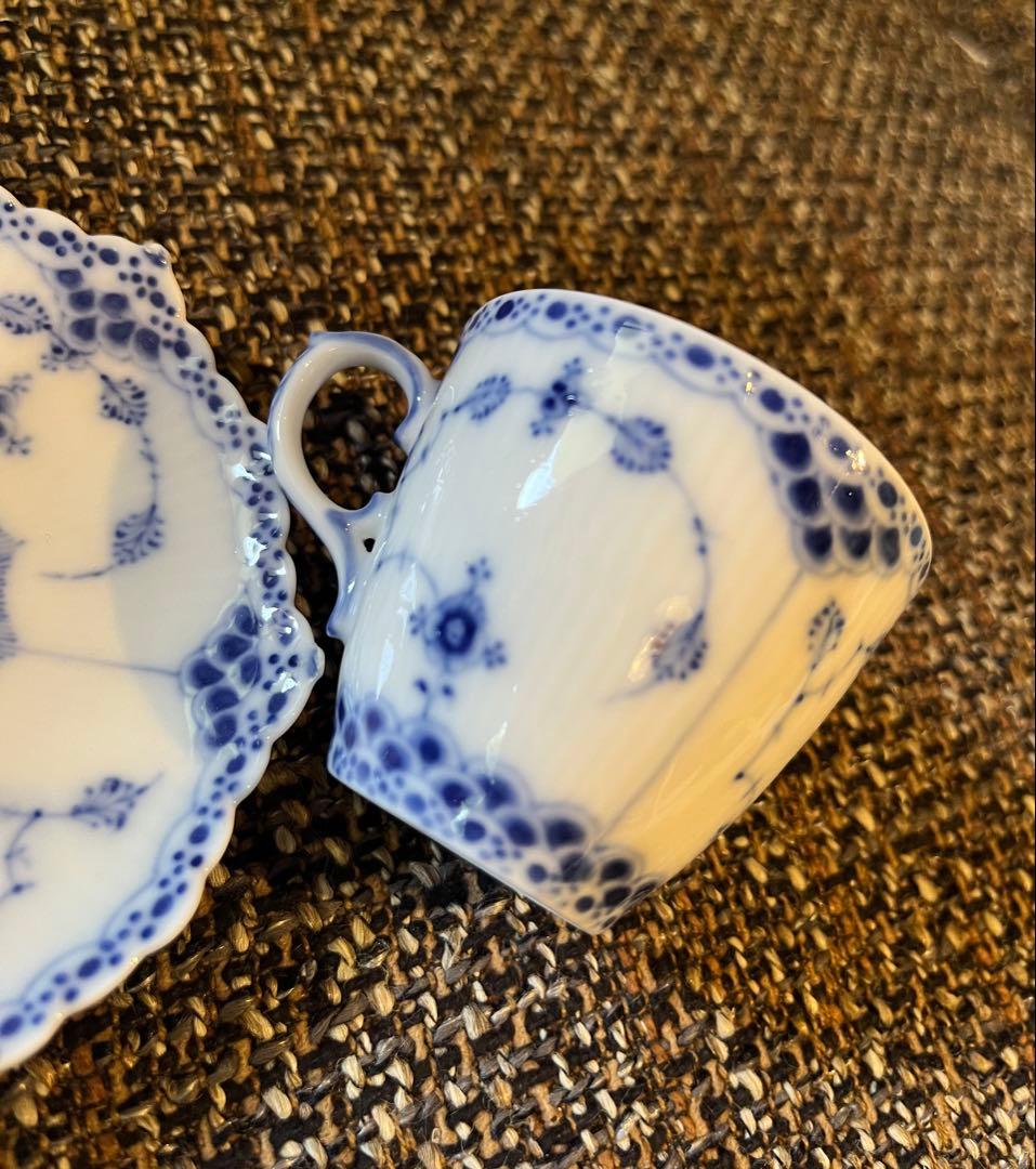 アンティーク19世紀/ロイヤルコペンハーゲン/デミタスカップ＆ソーサー