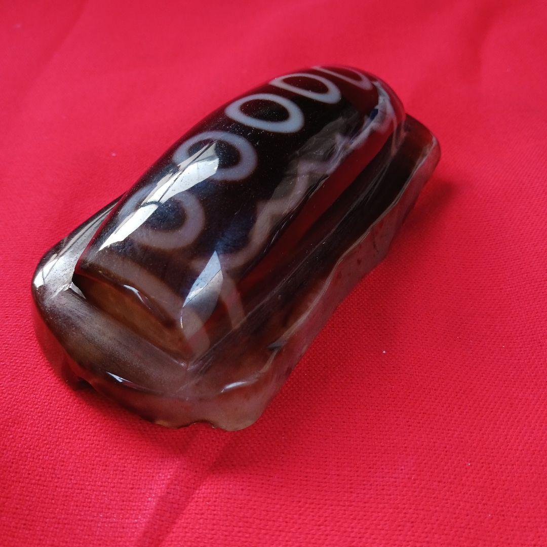 五眼天珠　珍品　加工途中　天然石