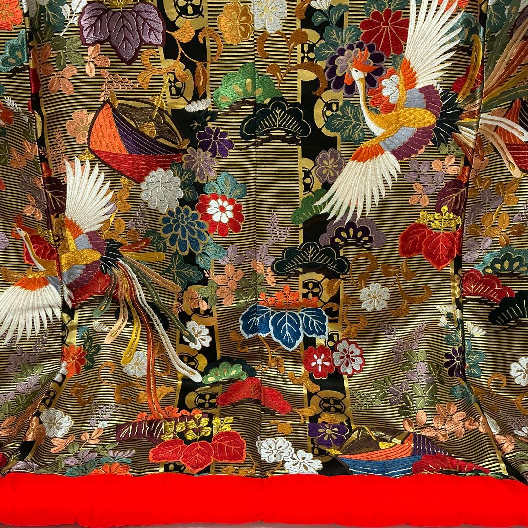 b60 正絹　色打掛　唐織　豪華　花嫁衣装　ウエディング　極美品　着物