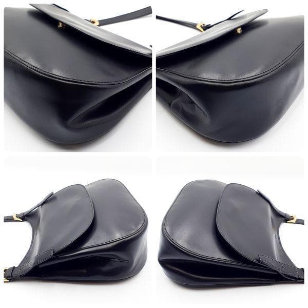 ◆外観美品◆ セリーヌ CELINE ショルダーバッグ 鞄 肩掛け レザー 黒系