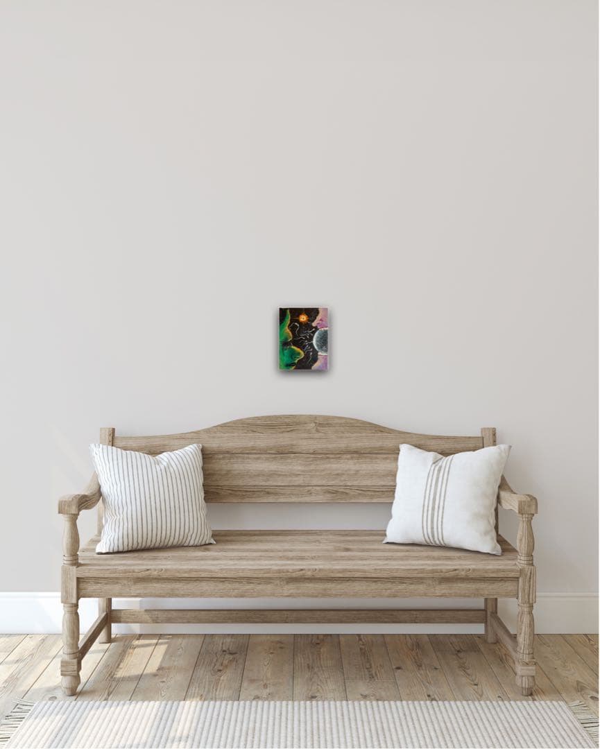 無限と無　絵　絵画　原画　油絵　雑貨 命　宇宙　抽象画　モダン　インテリア