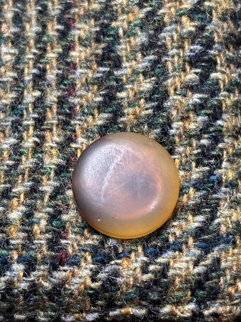 90'sノーティカ NAUTICA ウール ツイード ジャケット 襟レザー