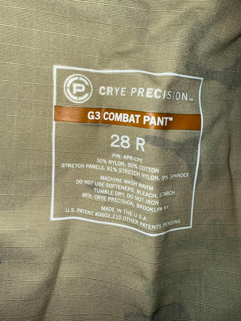 実物 Crye G3コンバットパンツ　マルチカム　28R サバゲー