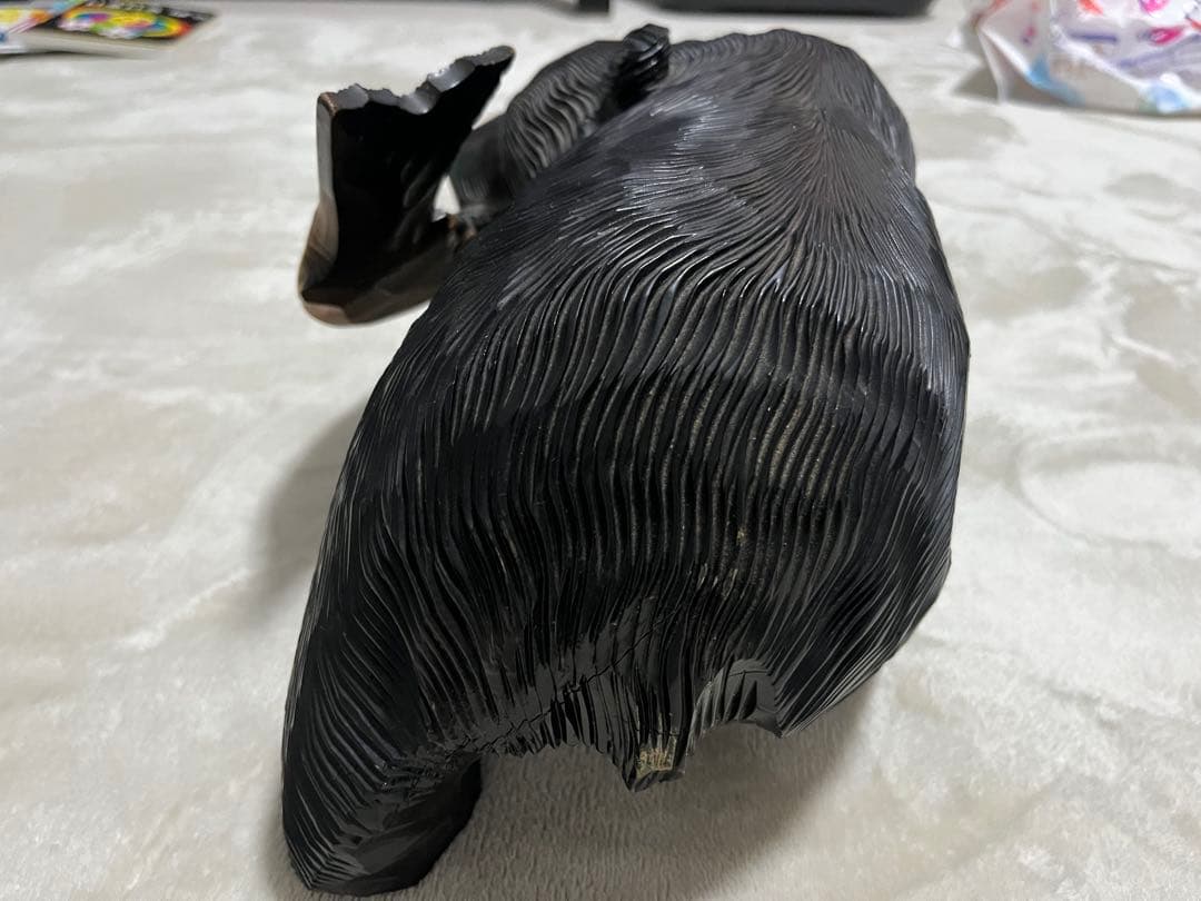 木彫りの熊 鮭をくわえた熊