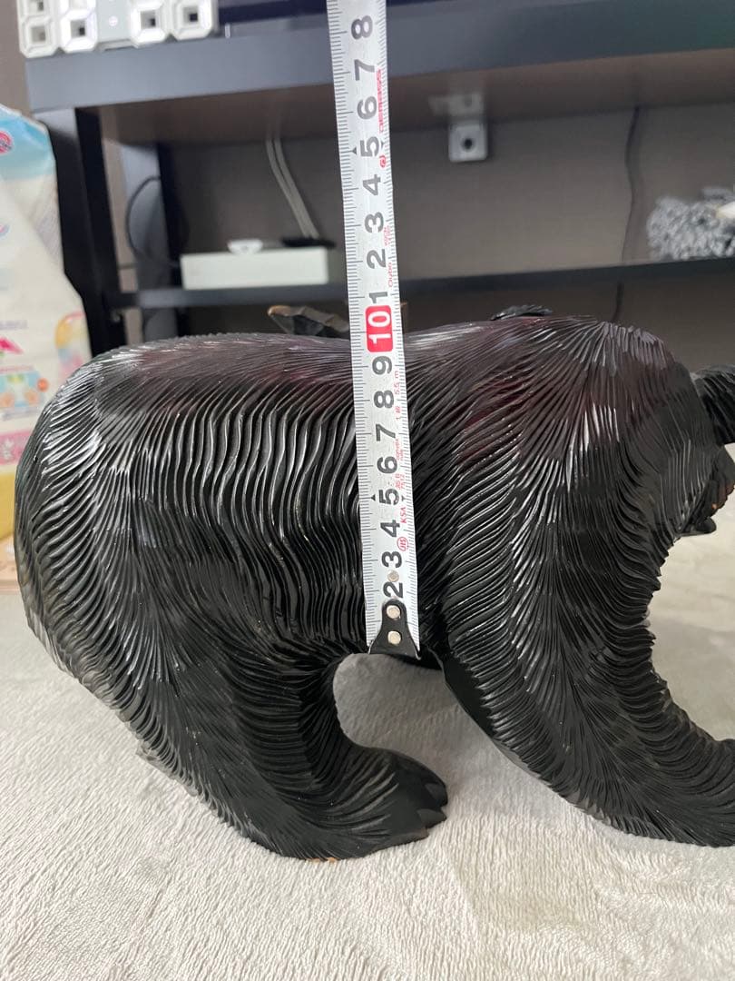 木彫りの熊 鮭をくわえた熊