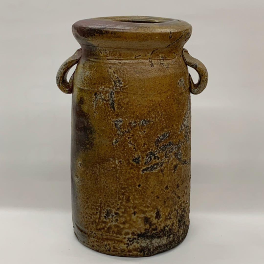 【花入9】備前9   耳付　伊勢崎満　高さ22.5㎝