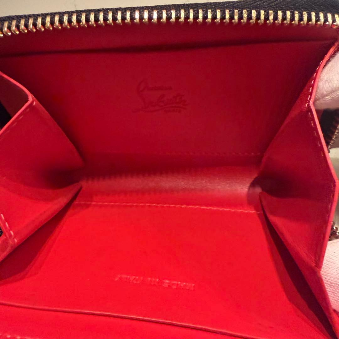 クリスチャンルブタン ケース 小銭入れ カード2枚 黒/赤