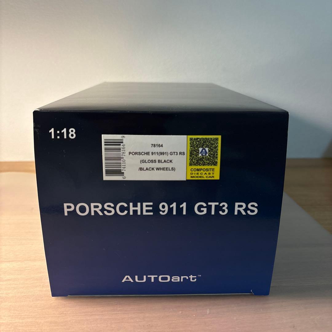 オートアート　ポルシェ911 991 GT3 RS 1/18 ミニカー　ブラック