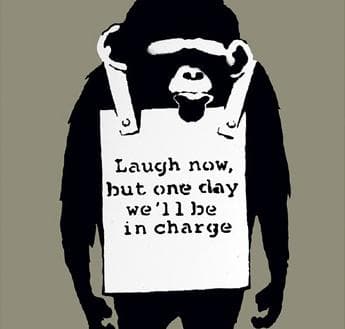 額装済/ポスター/Laugh Now（バンクシー）