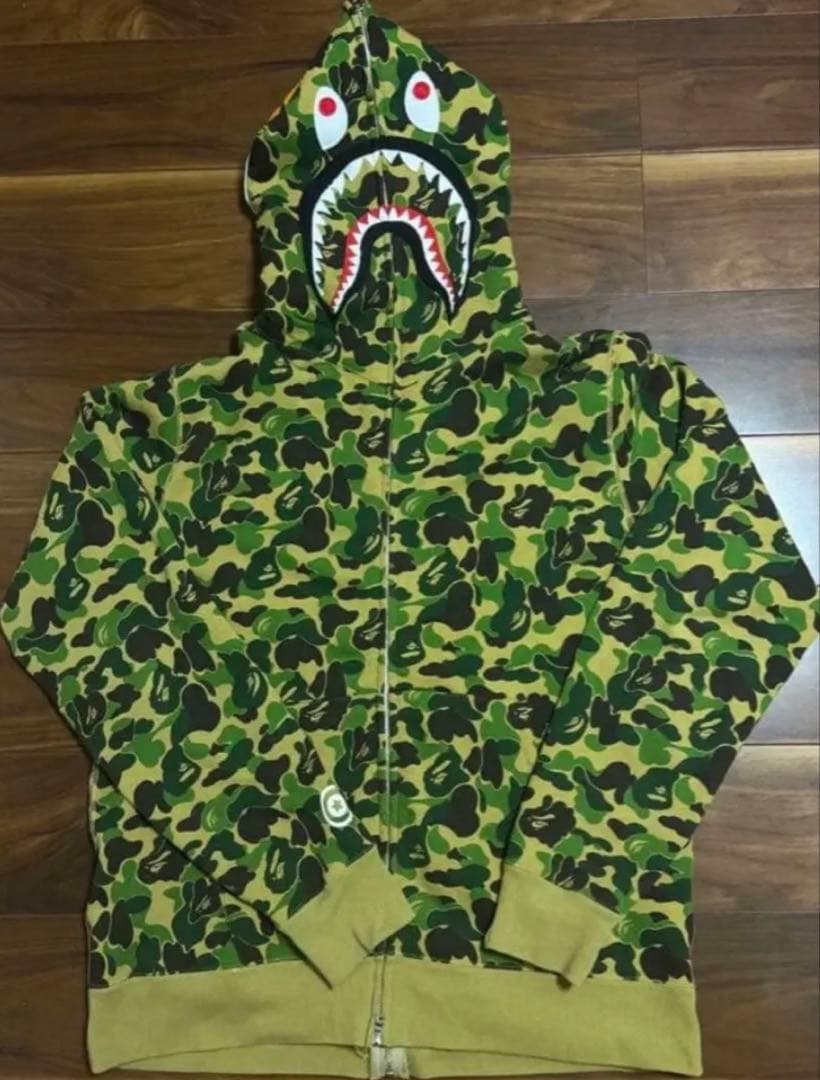 本物保証　A BATHING APE ABC CAMO シャークパーカーXL