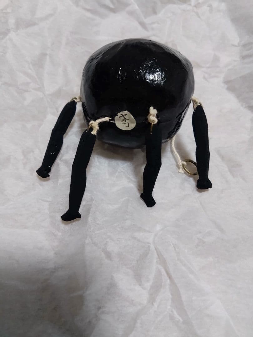 【レア】黒　ヤチコダルマ　ぶらぶらダルマ　張子　郷土玩具　縁起物