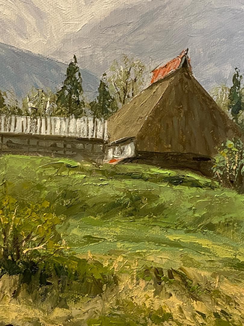 ★「真作」大山功「北アルプス 白馬岳」風景画　油彩画　額装　サイン有り　F8号