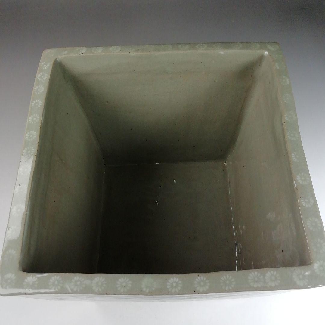 Ｔ８６５　水指　『玄々斎好　三島　角』『福森比路志』『塗師　木村表恵』　共箱