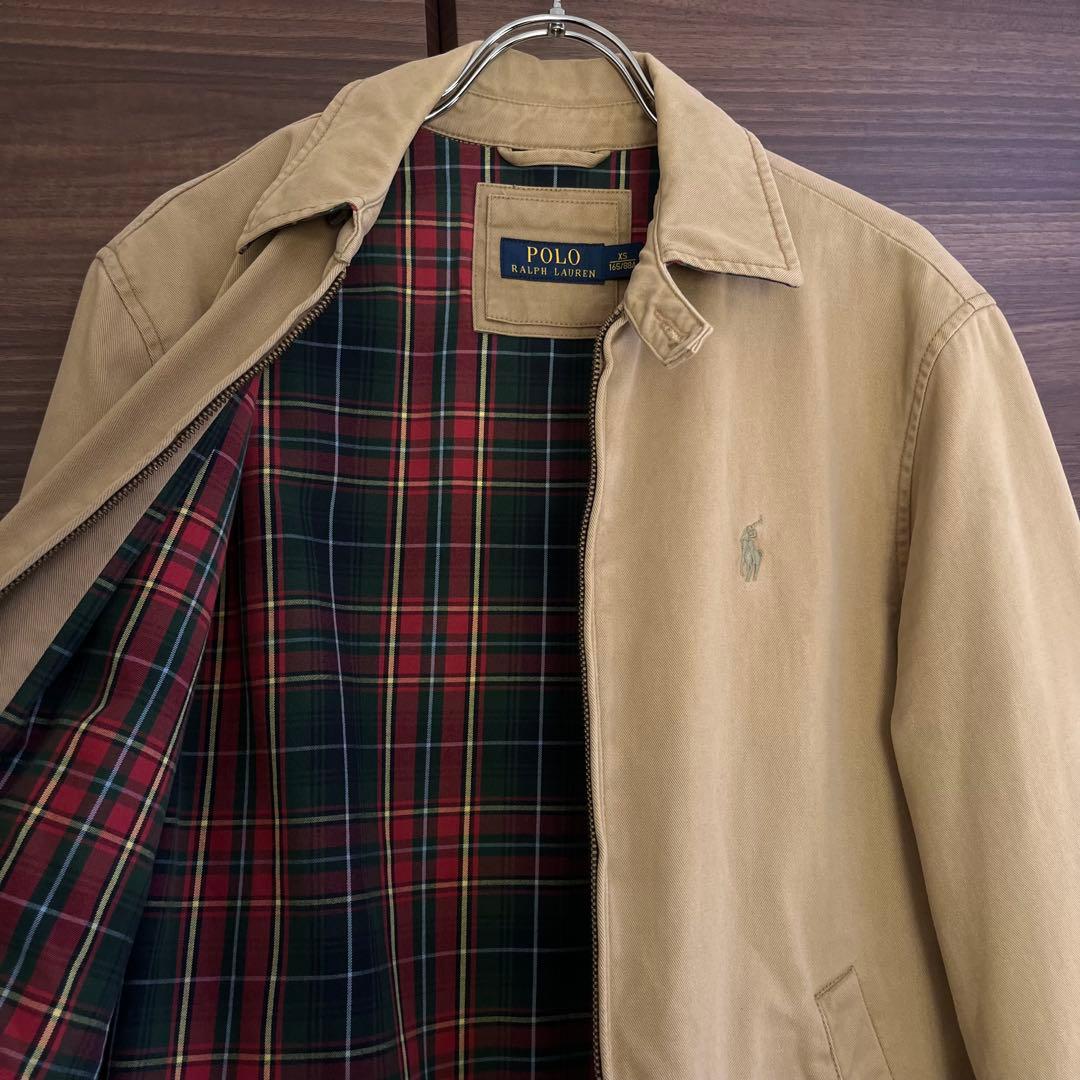 【美品】ポロラルフローレン スイングトップブルゾン 現行タグ チェック裏地 XS